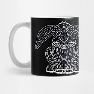 Black Rabbit At Night Mug